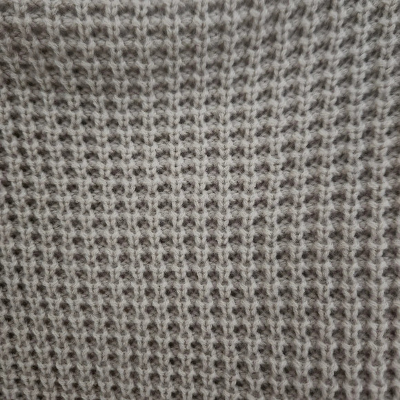 NWT Missguided | Off The Shoulder Waffle Knit Jumper Sweater in Stone - Size 6/8 - Picture 6 of 9